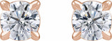 14K Rose Gold 1/3 CTW Lab-Grown Diamond Cocktail-Style Stud Earrings