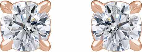 14K Rose Gold 1/3 CTW Lab-Grown Diamond Cocktail-Style Stud Earrings