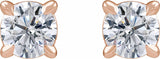 14K Rose Gold 1/3 CTW Lab-Grown Diamond Cocktail-Style Stud Earrings