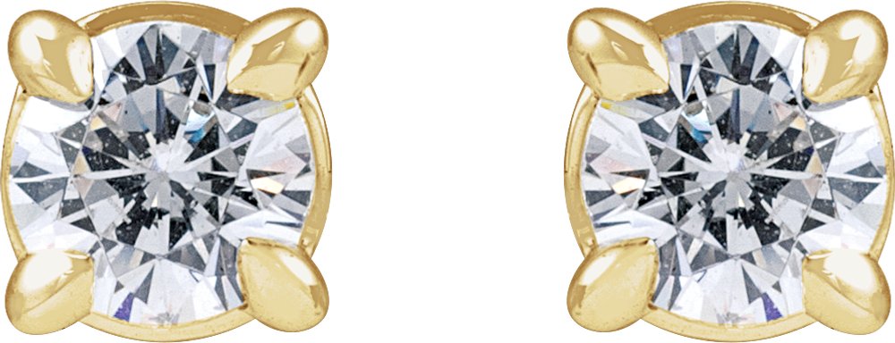 14K Yellow Gold 1/4 CTW Lab-Grown Diamond Cocktail-Style Stud Earrings
