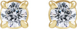 14K Yellow Gold 1/4 CTW Lab-Grown Diamond Cocktail-Style Stud Earrings