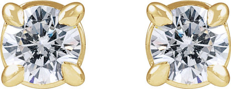 14K Yellow Gold 1/4 CTW Lab-Grown Diamond Cocktail-Style Stud Earrings