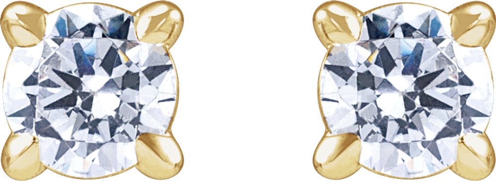 14K Yellow 1/5 CTW Lab-Grown Diamond Cocktail-Style Stud Earrings