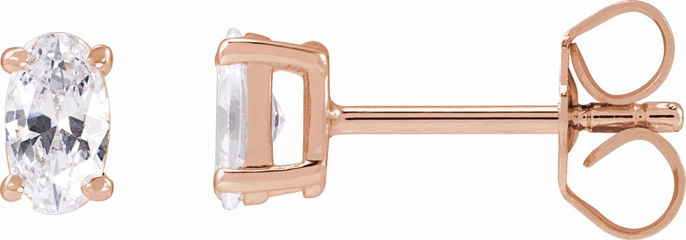 14K Rose 1/2 CTW Lab-Grown Diamond Stud Earrings