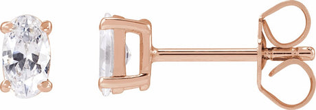 14K Rose 1/2 CTW Lab-Grown Diamond Stud Earrings