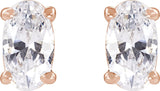 14K Rose 1/2 CTW Lab-Grown Diamond Stud Earrings