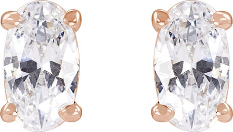 14K Rose 1/2 CTW Lab-Grown Diamond Stud Earrings