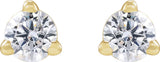 14K Yellow 1/6 CTW Lab-Grown Diamond Stud Earrings