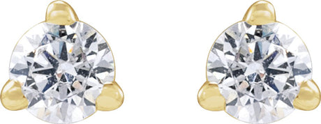 14K Yellow 1/6 CTW Lab-Grown Diamond Stud Earrings