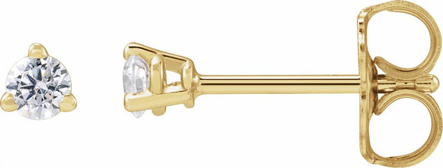 14K Yellow 1/6 CTW Lab-Grown Diamond Stud Earrings