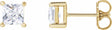 14K Yellow Gold 4.5 mm Square 1 CTW Lab-Grown Diamond Earrings