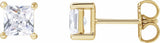 14K Yellow Gold 4.5 mm Square 1 CTW Lab-Grown Diamond Earrings