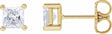 14K Yellow Gold 2 mm Square 1/10 CTW Lab-Grown Diamond Earrings