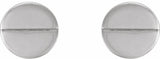 Platinum 4.9 mm Geometric Friction Closure Earrings