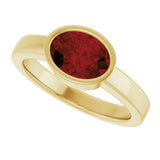 14K Yellow Natural Mozambique Garnet Ring