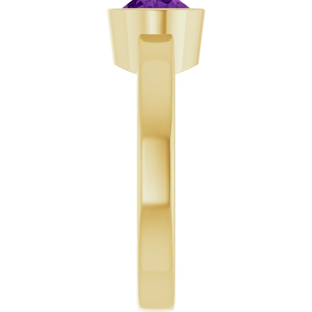 14K Yellow Natural Amethyst Ring