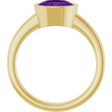 14K Yellow Natural Amethyst Ring