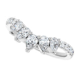 14K White Gold 3/4 CTW Lab-Grown Diamond Contour Band