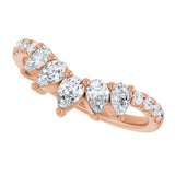 14K Rose 3/4 CTW Lab-Grown Diamond Contour Band