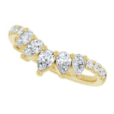 14K Yellow Gold 3/4 CTW Lab-Grown Diamond Contour Band