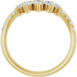 14K Yellow Gold 3/4 CTW Lab-Grown Diamond Contour Band