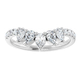 14K White Gold 3/4 CTW Lab-Grown Diamond Contour Band