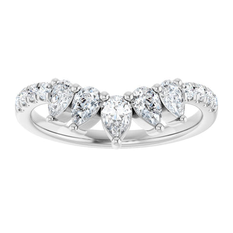 14K White Gold 3/4 CTW Lab-Grown Diamond Contour Band