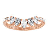 14K Rose 3/4 CTW Lab-Grown Diamond Contour Band