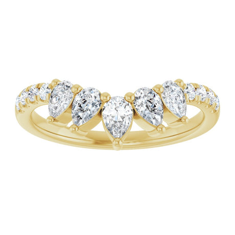 14K Yellow Gold 3/4 CTW Lab-Grown Diamond Contour Band