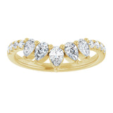 14K Yellow Gold 3/4 CTW Lab-Grown Diamond Contour Band