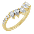 14K Yellow Gold 3/4 CTW Lab-Grown Diamond Contour Band