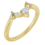 14K Yellow Gold 1/5 CTW Natural Diamond Contour Band