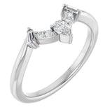 14K White Gold 1/5 CTW Natural Diamond Contour Band