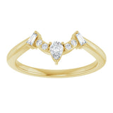 14K Yellow Gold 1/5 CTW Natural Diamond Contour Band