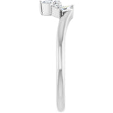 14K White Gold 1/5 CTW Natural Diamond Contour Band
