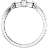 14K White Gold 1/5 CTW Natural Diamond Contour Band