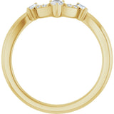 14K Yellow Gold 1/5 CTW Natural Diamond Contour Band