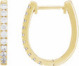 14K Yellow 1/2 CTW Lab-Grown Diamond Hoop Earrings