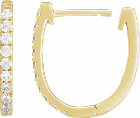 14K Yellow 1/3 CTW Lab-Grown Diamond Hoop Earrings