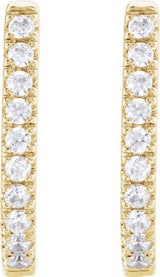 14K Yellow 1/6 CTW Lab-Grown Diamond Hoop Earrings