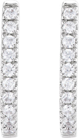 14K White Gold 1/6 CTW Lab-Grown Diamond Hoop Earrings