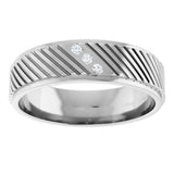 14K White 0.04 CTW Natural Diamond  Band