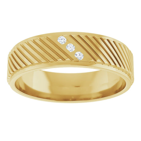 14K Yellow 0.04 CTW Natural Diamond  Band