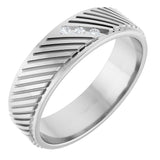 14K White 0.04 CTW Natural Diamond  Band