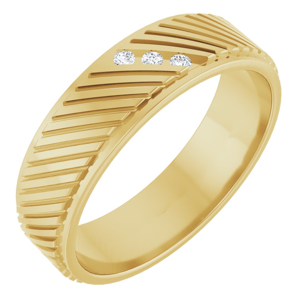 14K Yellow 0.04 CTW Natural Diamond  Band