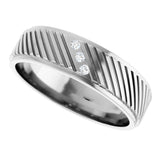 14K White 0.04 CTW Natural Diamond  Band