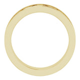 14K Yellow Gold 3 mm Sculptural Flat Band Size 5