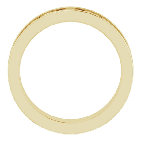 14K Yellow Gold 3 mm Sculptural Flat Band Size 5