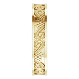 14K Yellow Gold 3 mm Sculptural Flat Band Size 5