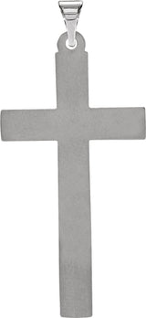 14K White Gold Cross Pendant